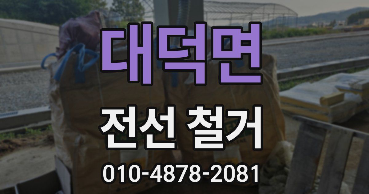 대덕면 전선 철거