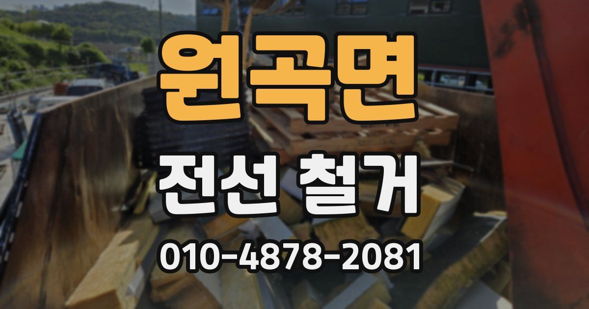 원곡면 전선 철거