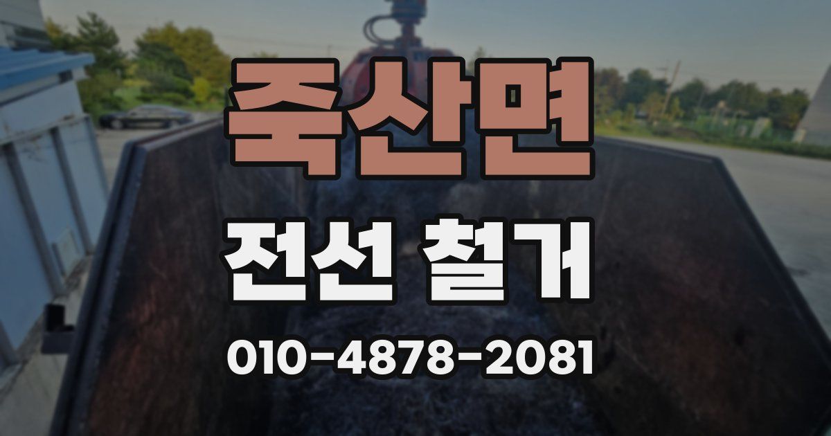 죽산면 전선 철거