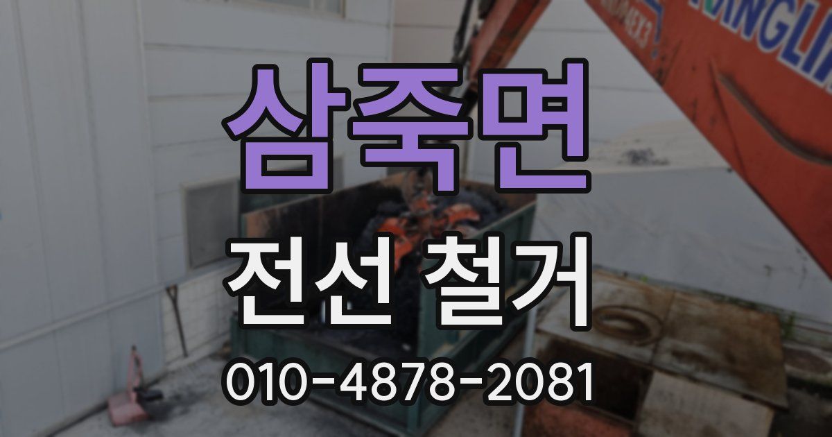 삼죽면 전선 철거