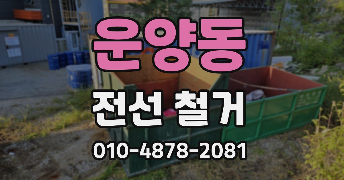 운양동 전선 철거