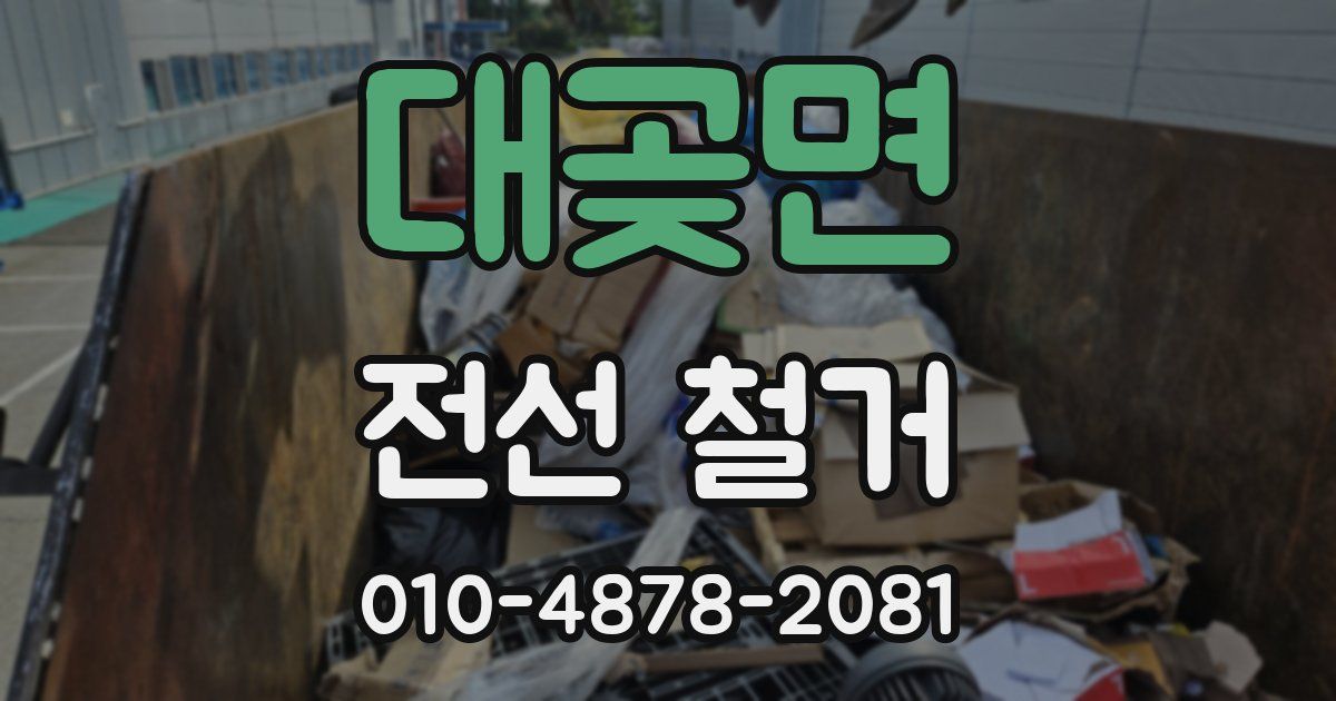 대곶면 전선 철거