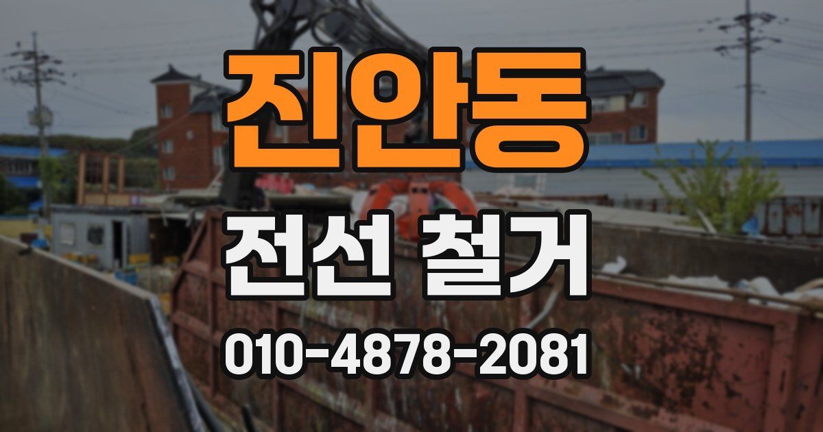 진안동 전선 철거