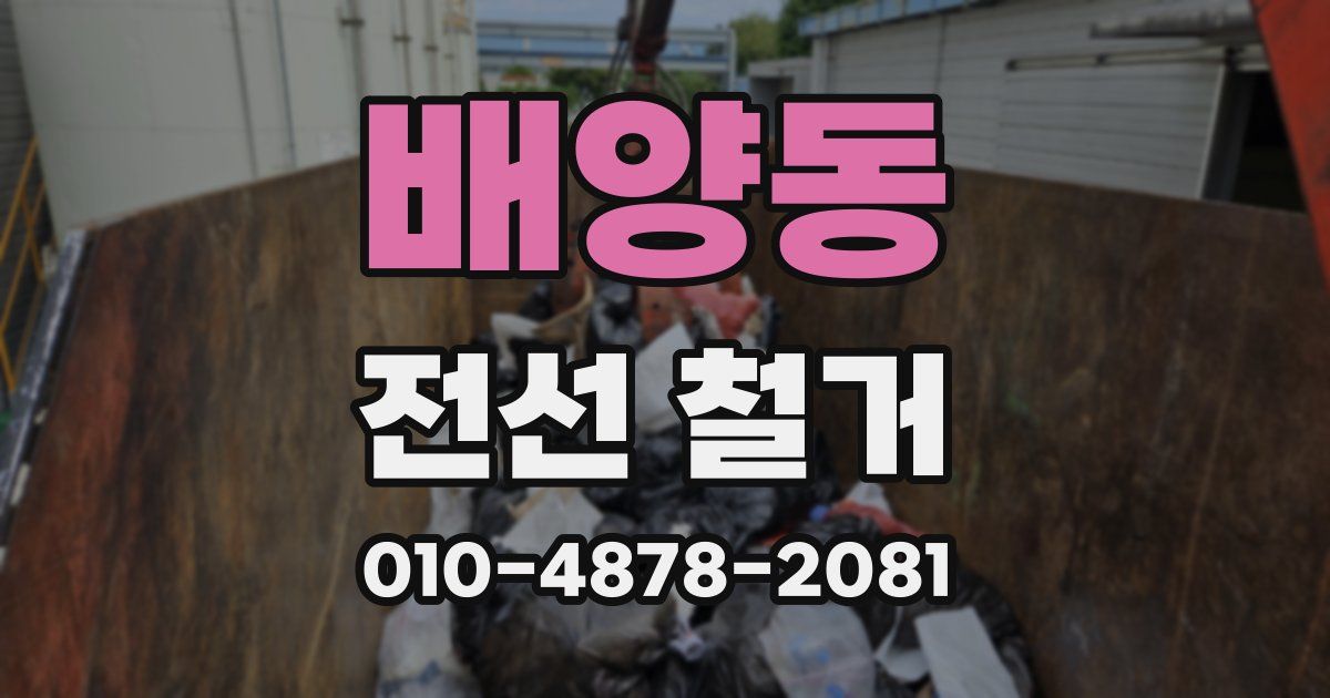 배양동 전선 철거