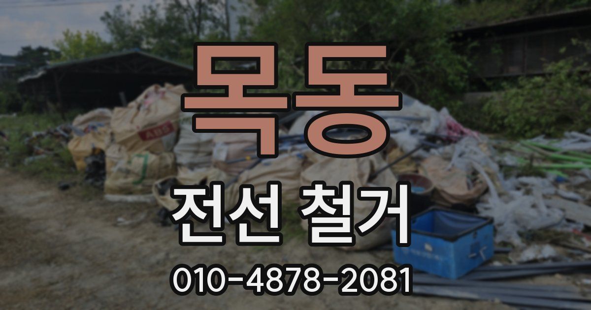 목동 전선 철거