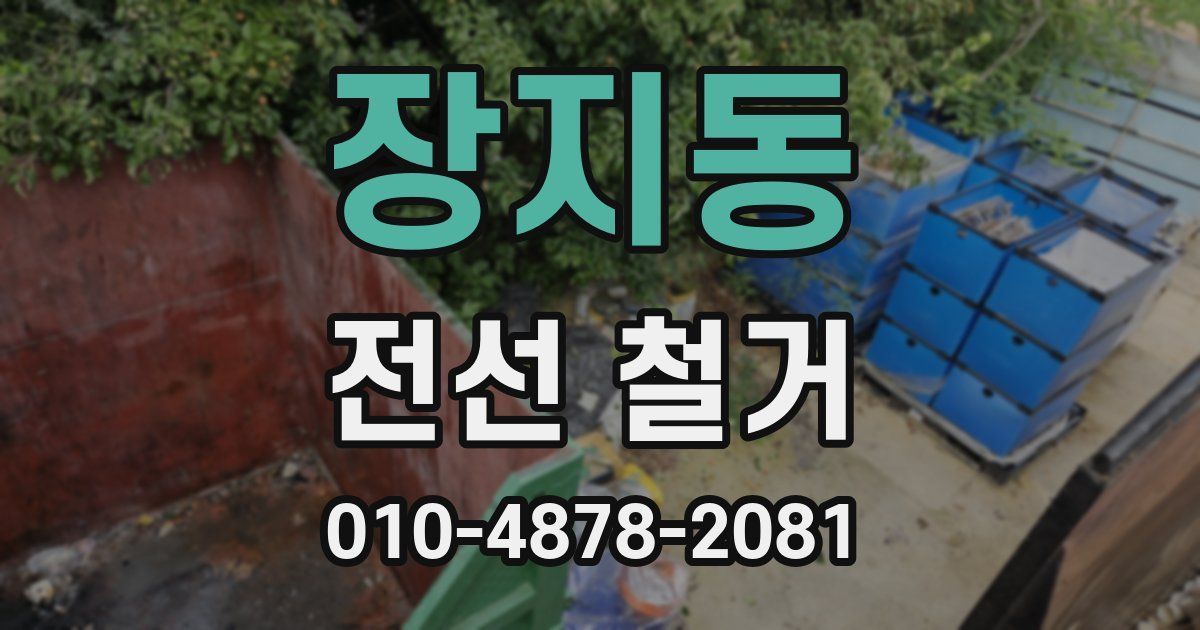 장지동 전선 철거