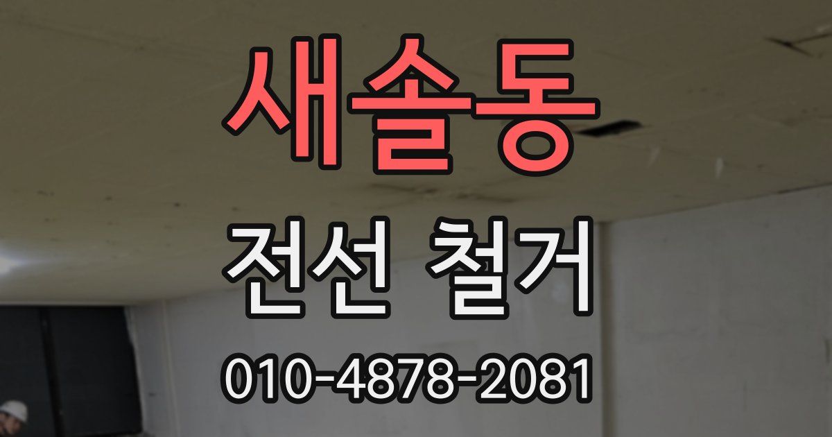 새솔동 전선 철거