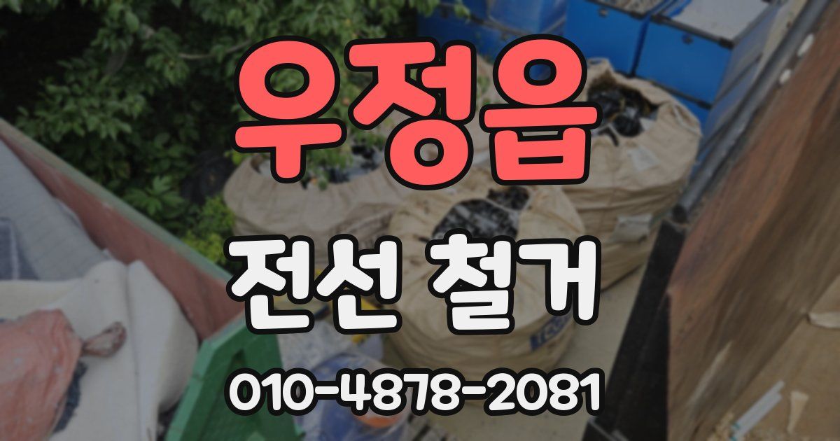 우정읍 전선 철거