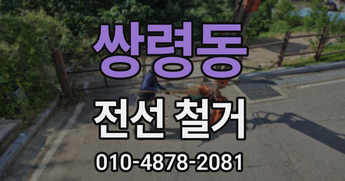 쌍령동 전선 철거