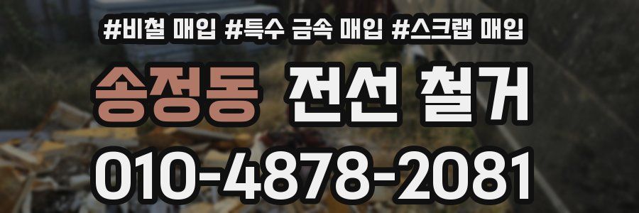 송정동 전선 철거