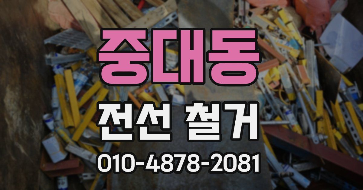 중대동 전선 철거