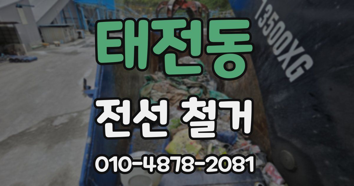 태전동 전선 철거