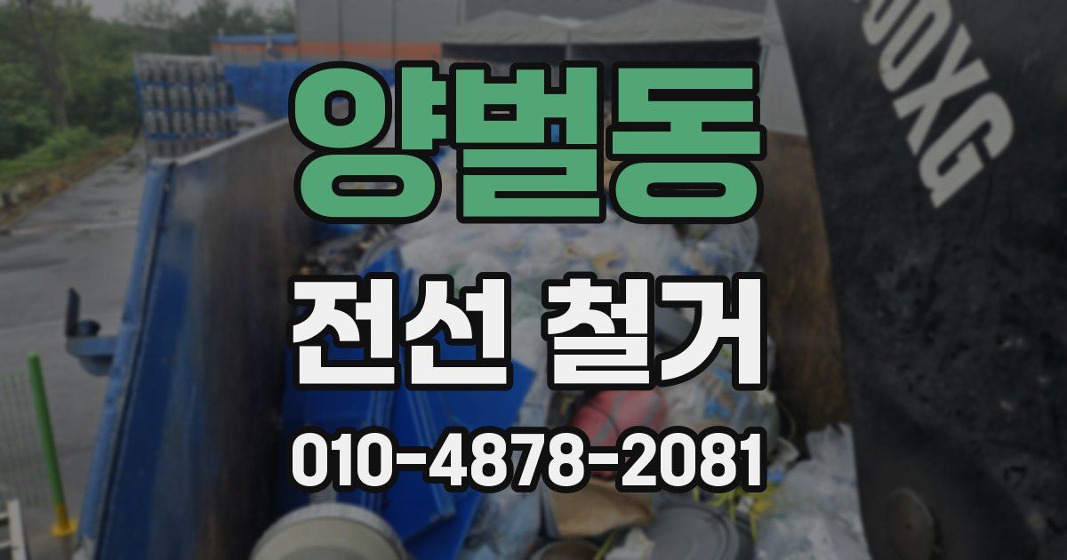양벌동 전선 철거