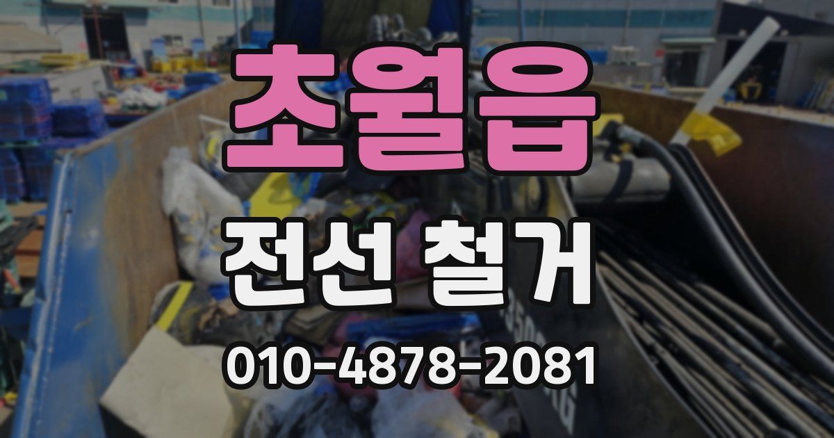 초월읍 전선 철거