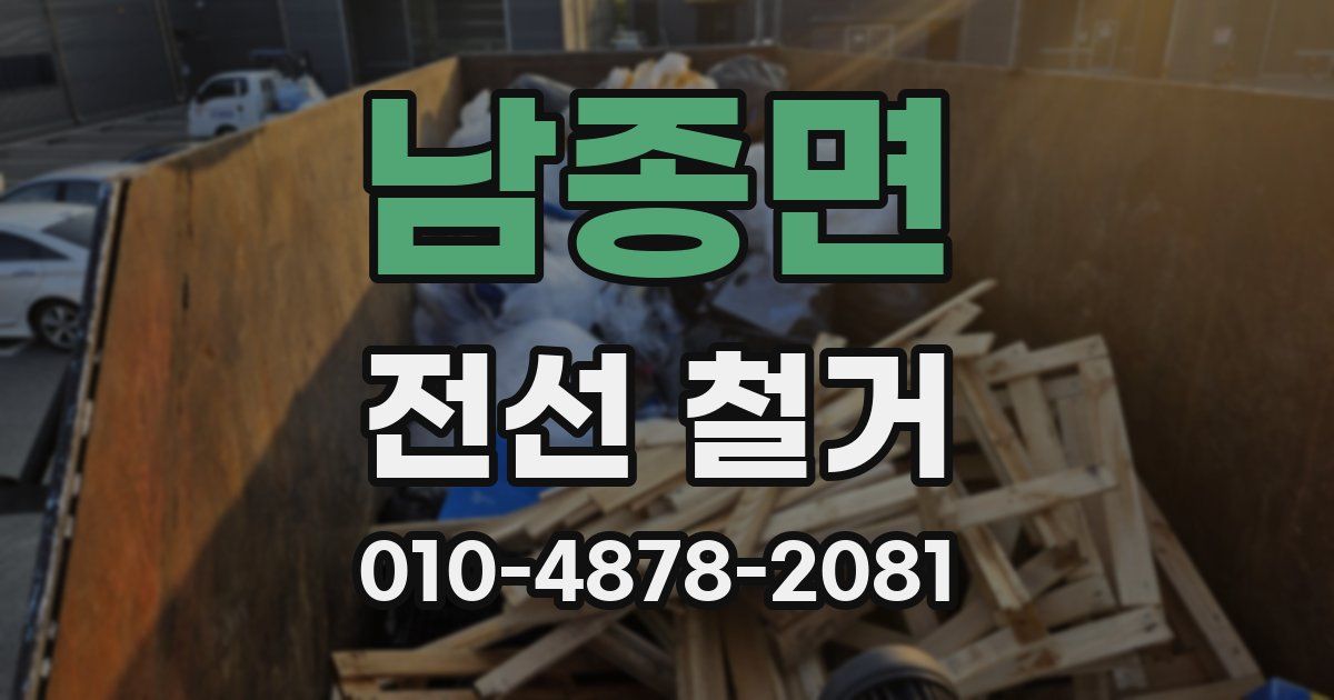 남종면 전선 철거