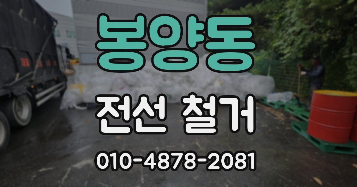 봉양동 전선 철거