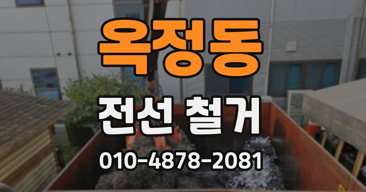 옥정동 전선 철거