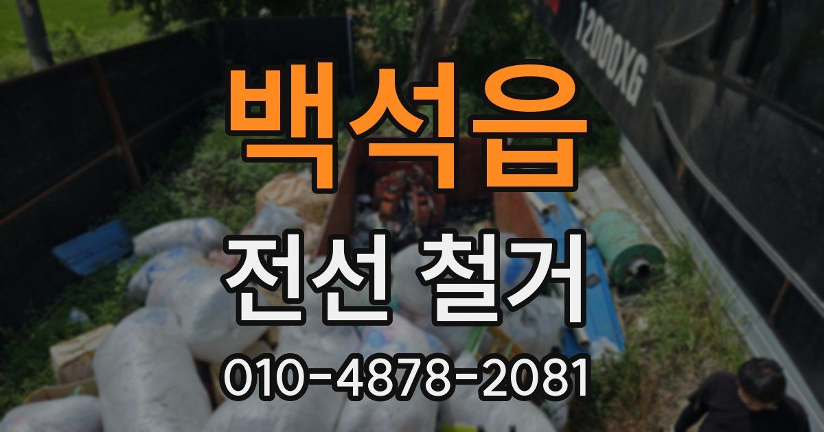 백석읍 전선 철거