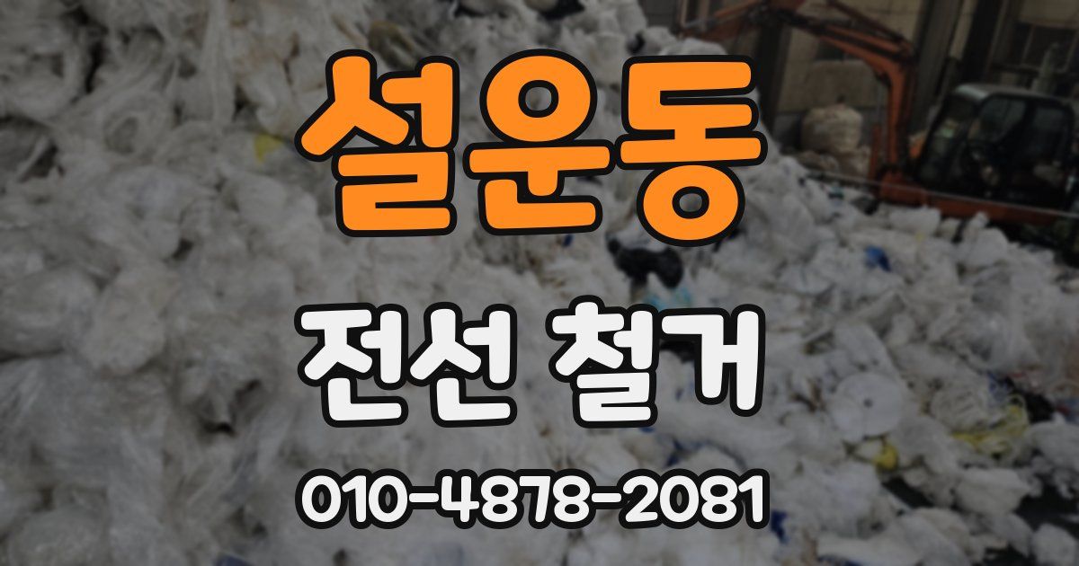 설운동 전선 철거