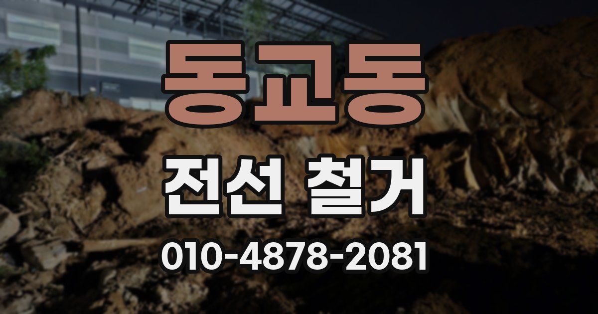 동교동 전선 철거