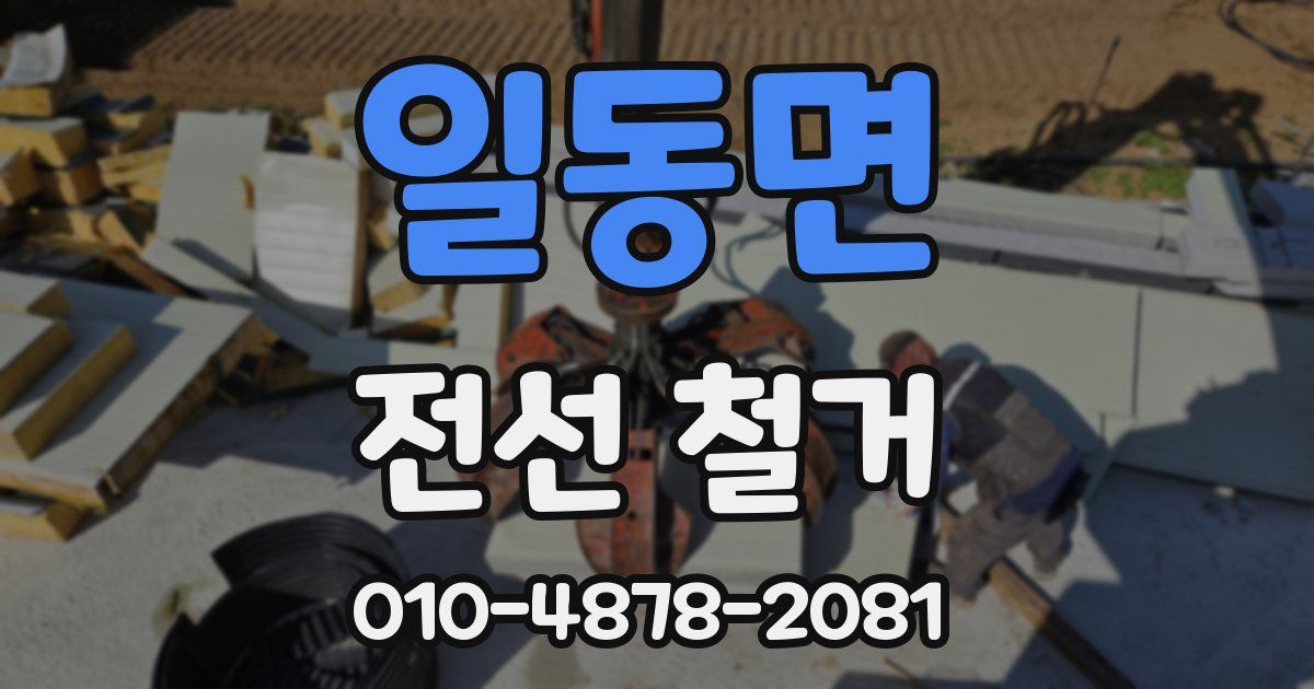 일동면 전선 철거