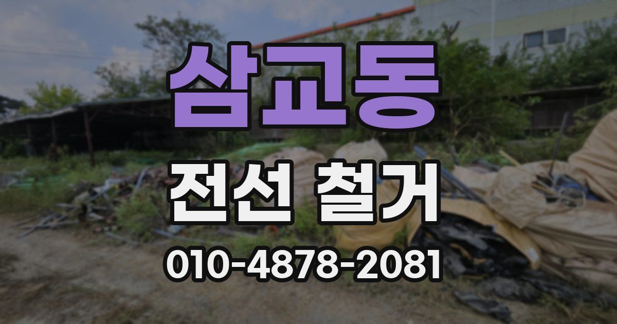 삼교동 전선 철거