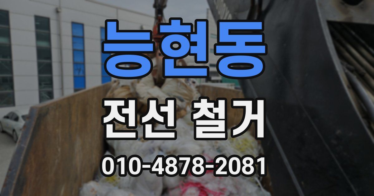 능현동 전선 철거