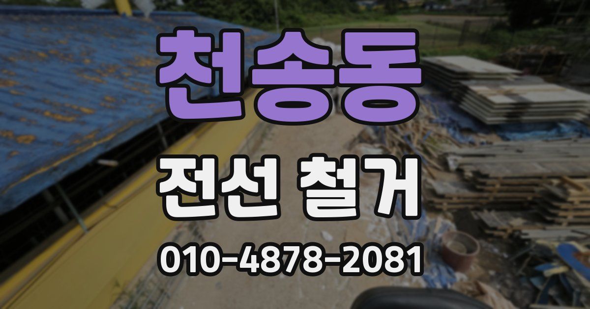 천송동 전선 철거