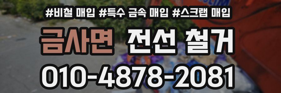 금사면 전선 철거
