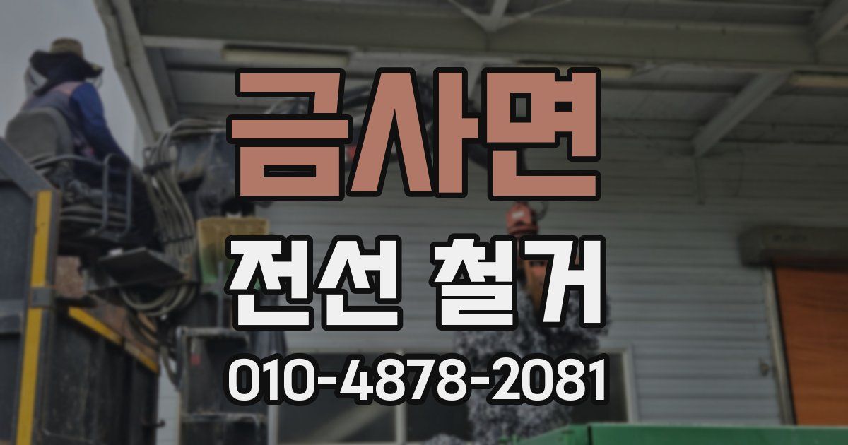금사면 전선 철거