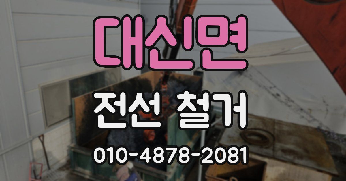 대신면 전선 철거