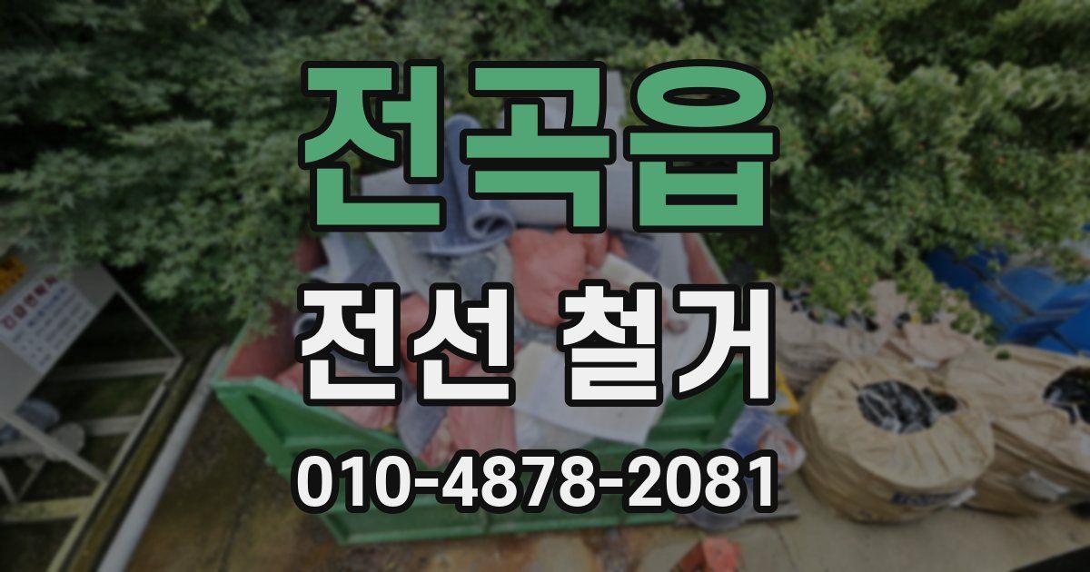 전곡읍 전선 철거