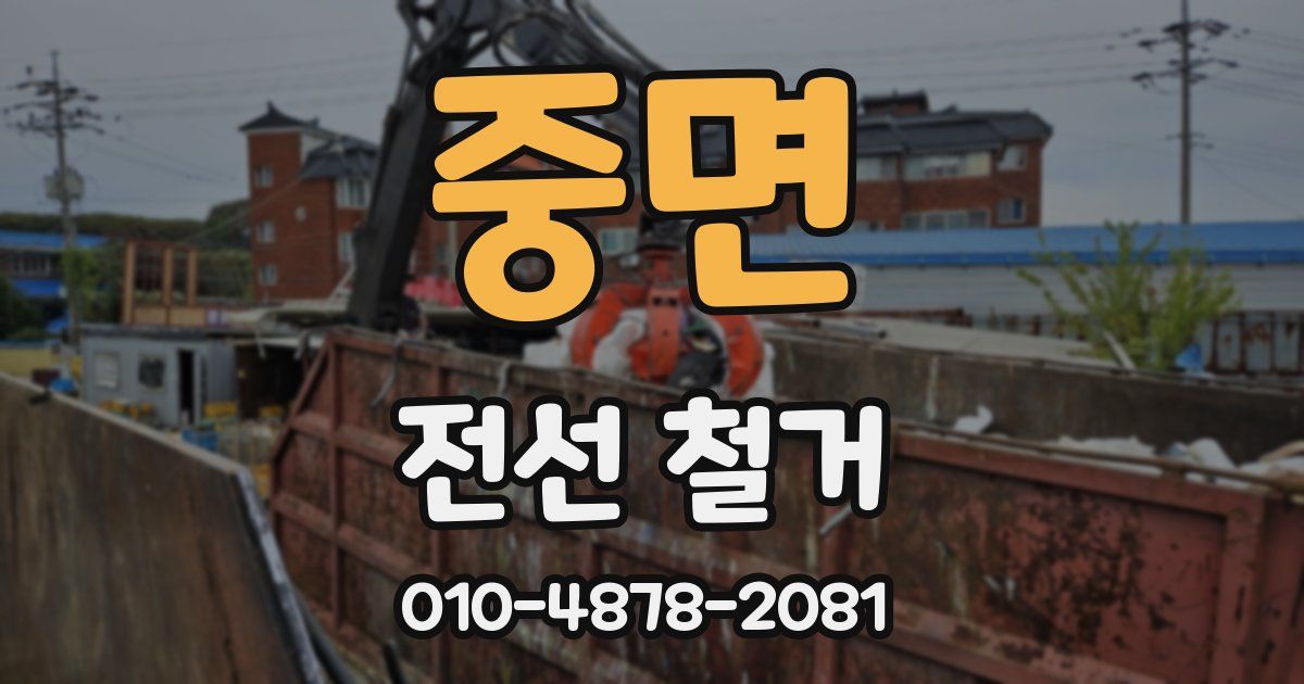 중면 전선 철거
