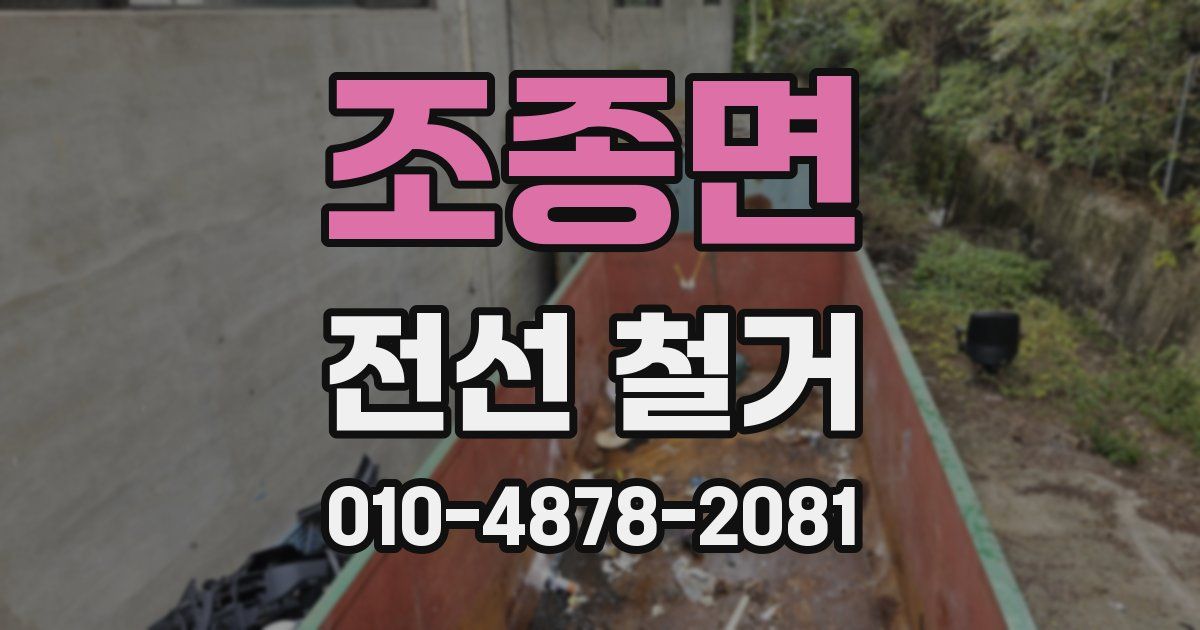 조종면 전선 철거