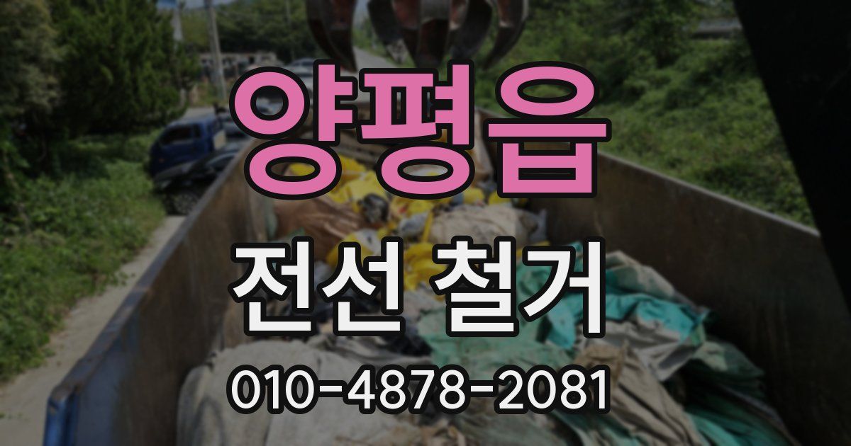 양평읍 전선 철거