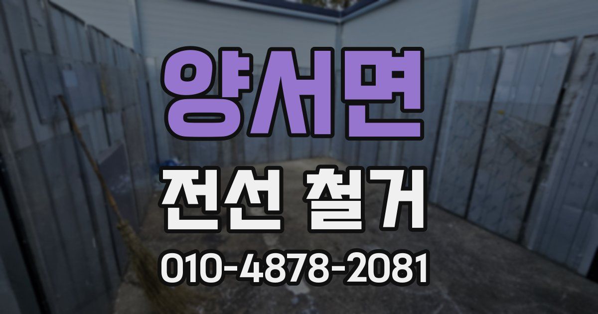양서면 전선 철거