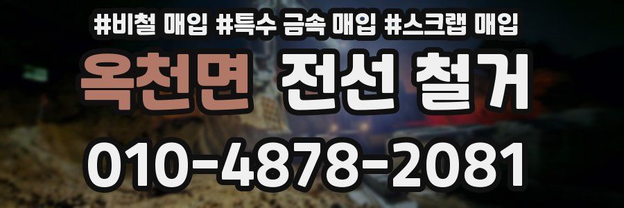 옥천면 전선 철거