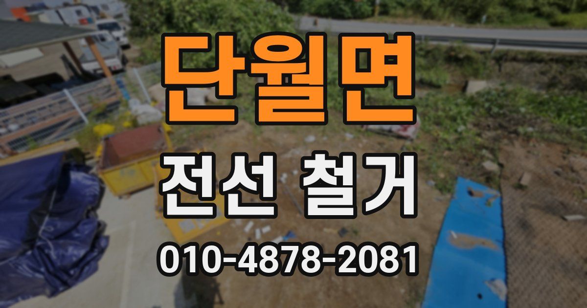 단월면 전선 철거