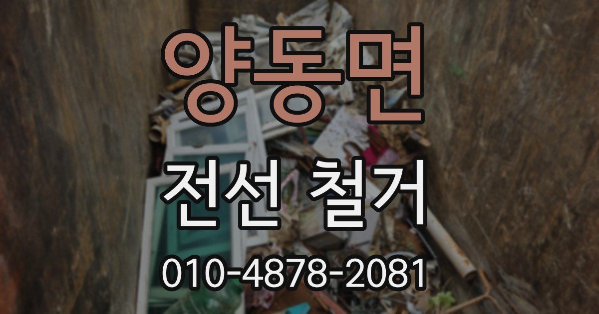 양동면 전선 철거