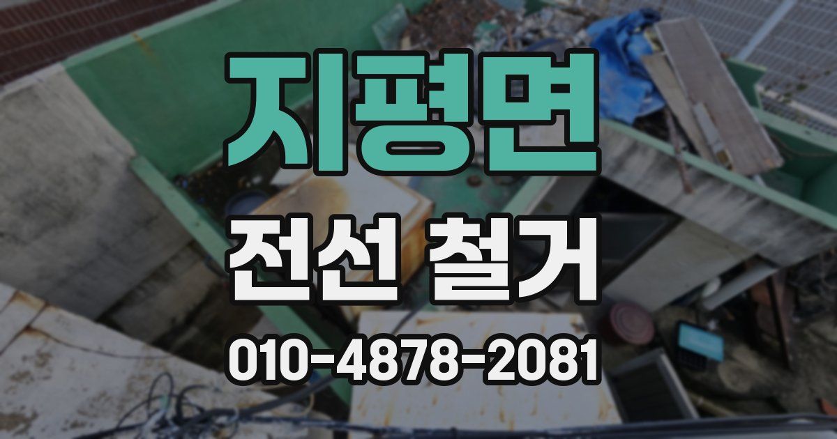 지평면 전선 철거