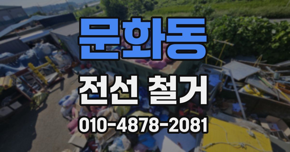 문화동 전선 철거