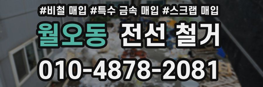 월오동 전선 철거