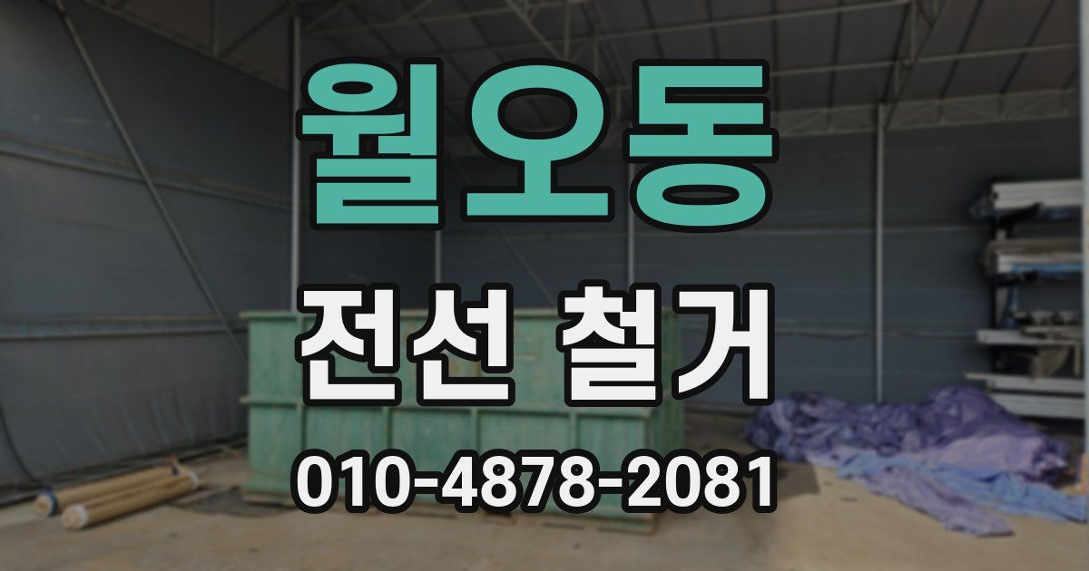 월오동 전선 철거