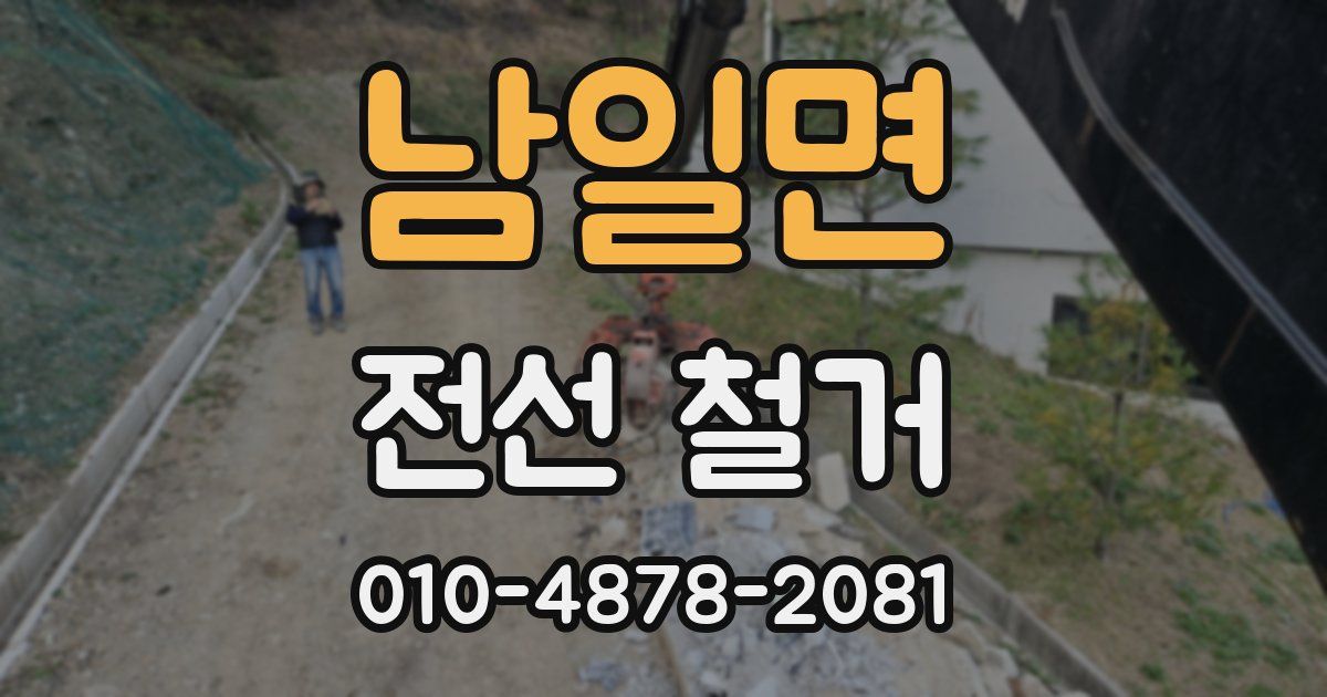 남일면 전선 철거