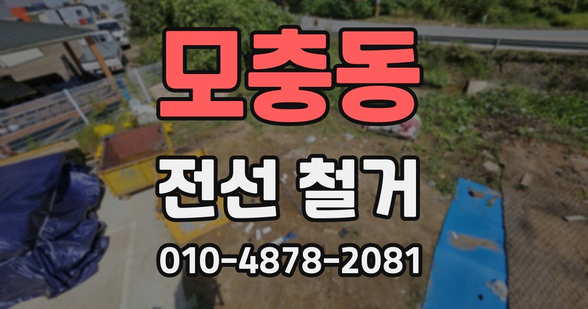 모충동 전선 철거