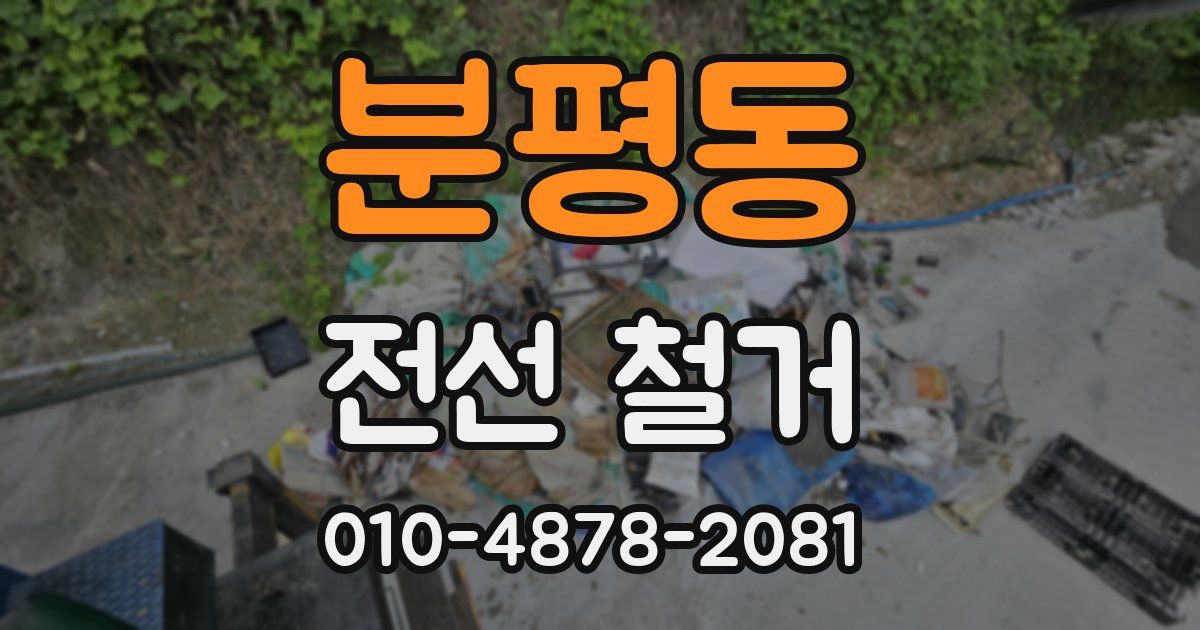 분평동 전선 철거