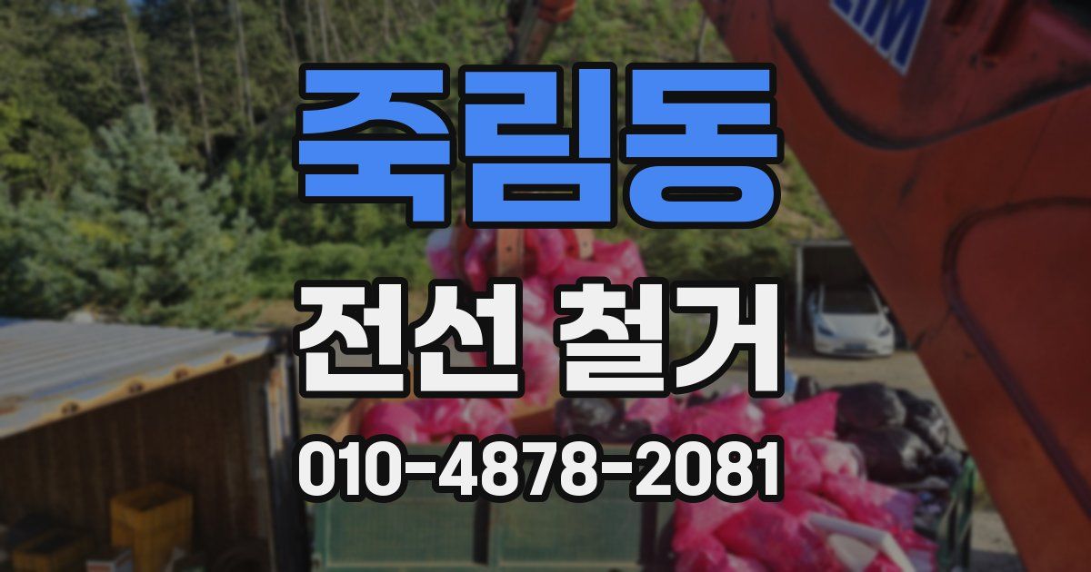 죽림동 전선 철거