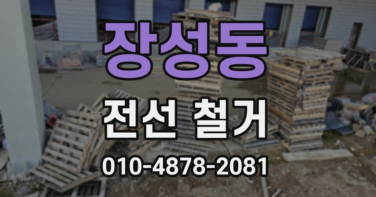 장성동 전선 철거