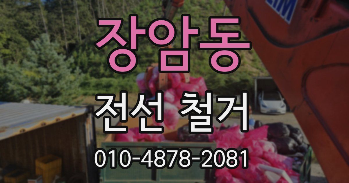 장암동 전선 철거