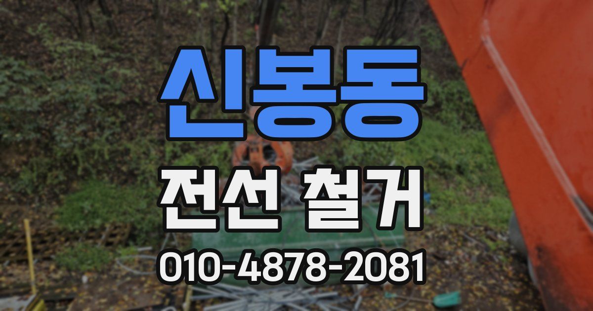 신봉동 전선 철거